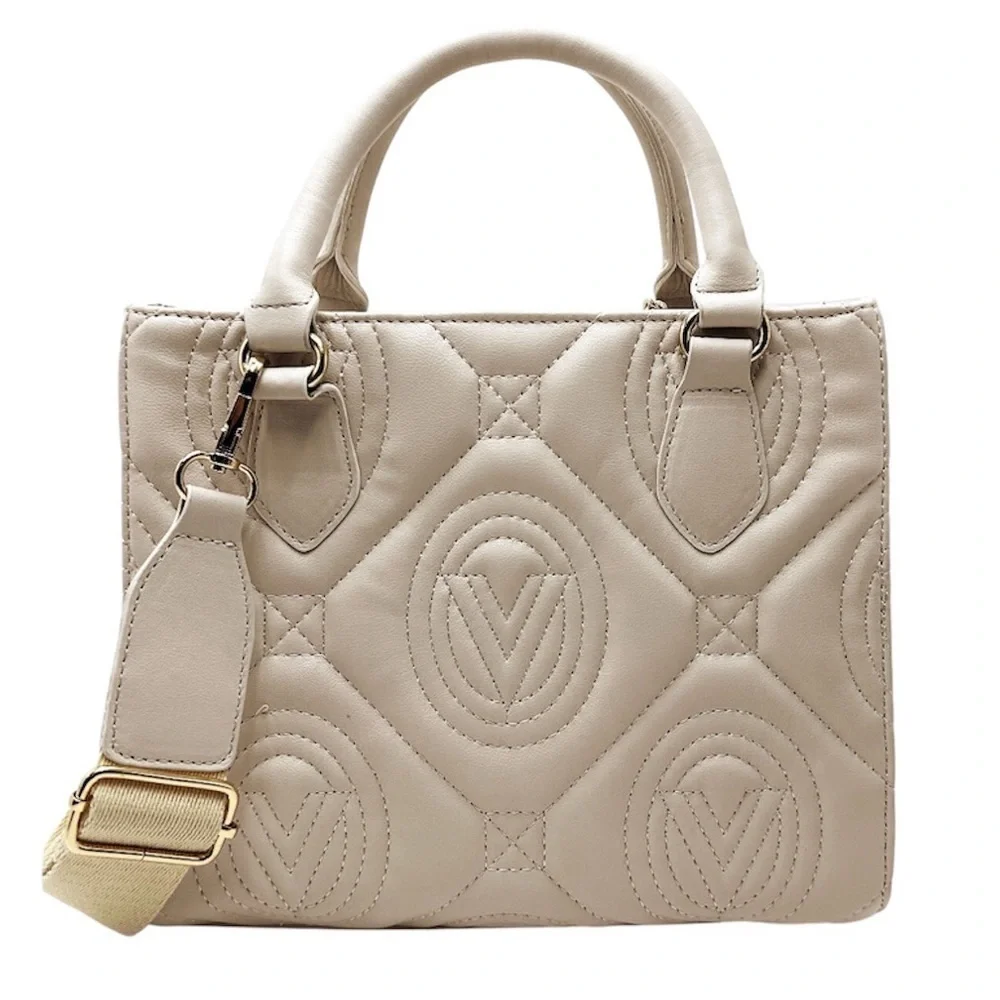 Valentino Orlandi Elegant Lt. Beige Quilted Handbag, NWT - Picture 2 of 4
